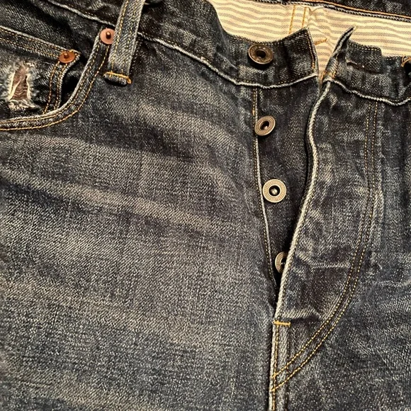 Stylish Blue Patchwork Mens Ralph Lauren RugbyJeans